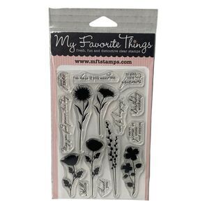 My Favorite Things Clear Stamps Set of 15 Peaceful Wildflowers Thinking Of You